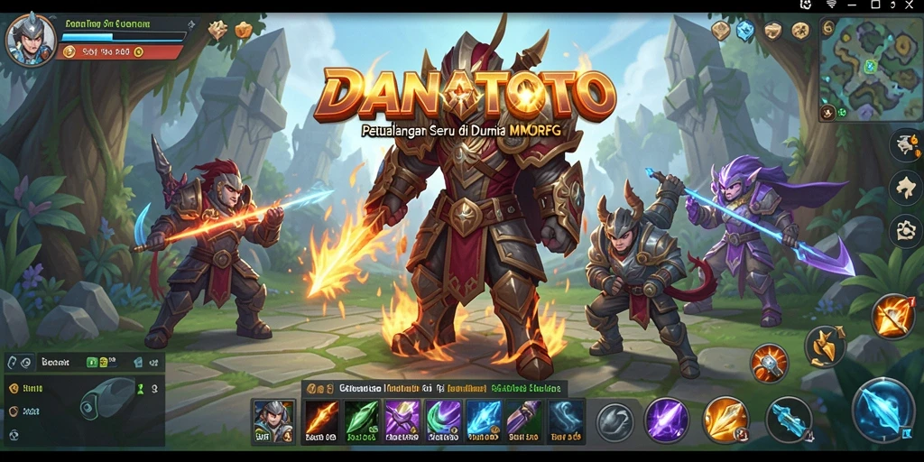Tampilan gameplay seru di dunia fantasi DANATOTO.