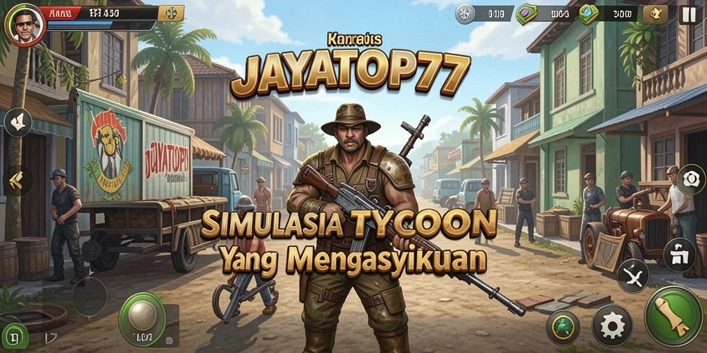 Gameplay seru JAYATOP77 yang menampilkan manajemen bisnis.