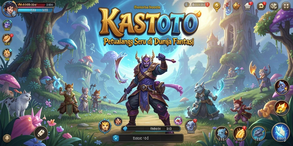 Screenshot KASTOTO menampilkan pertarungan seru di dunia petualangan.