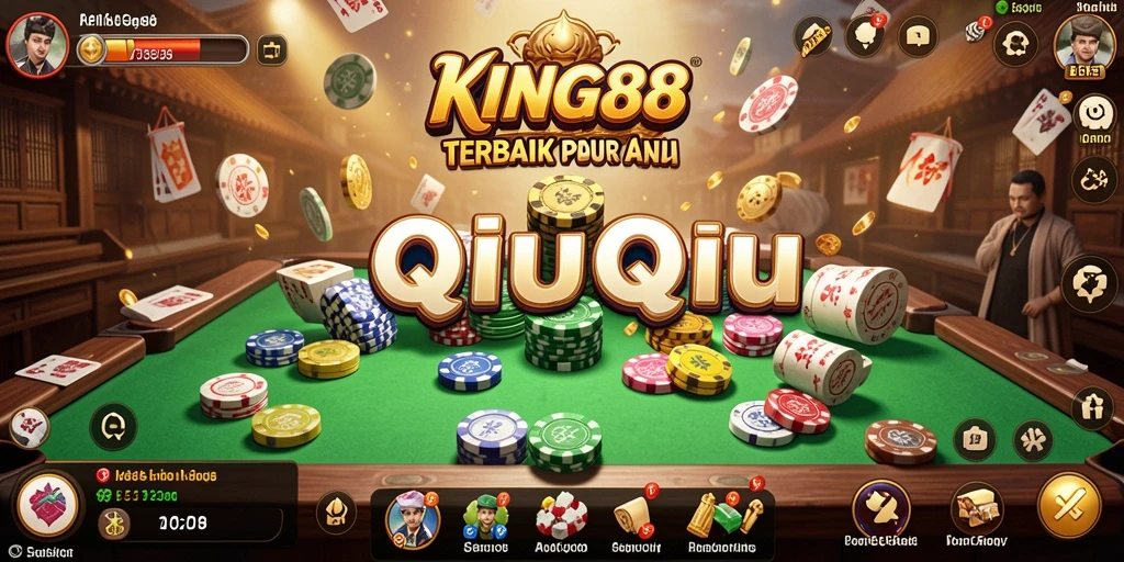 Tangkapan layar KING88 menampilkan gameplay seru QiuQiu.