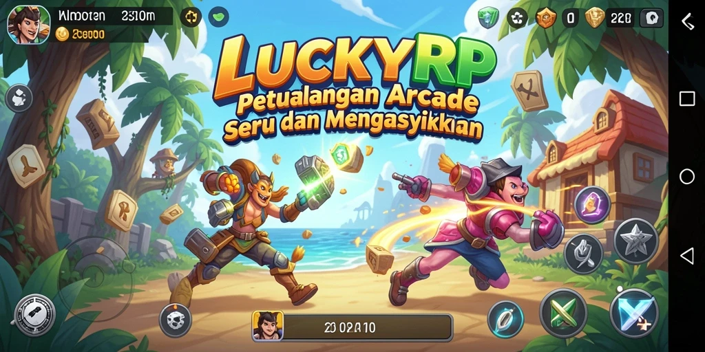 Tampilan gameplay seru dan penuh warna dari LUCKYRP.