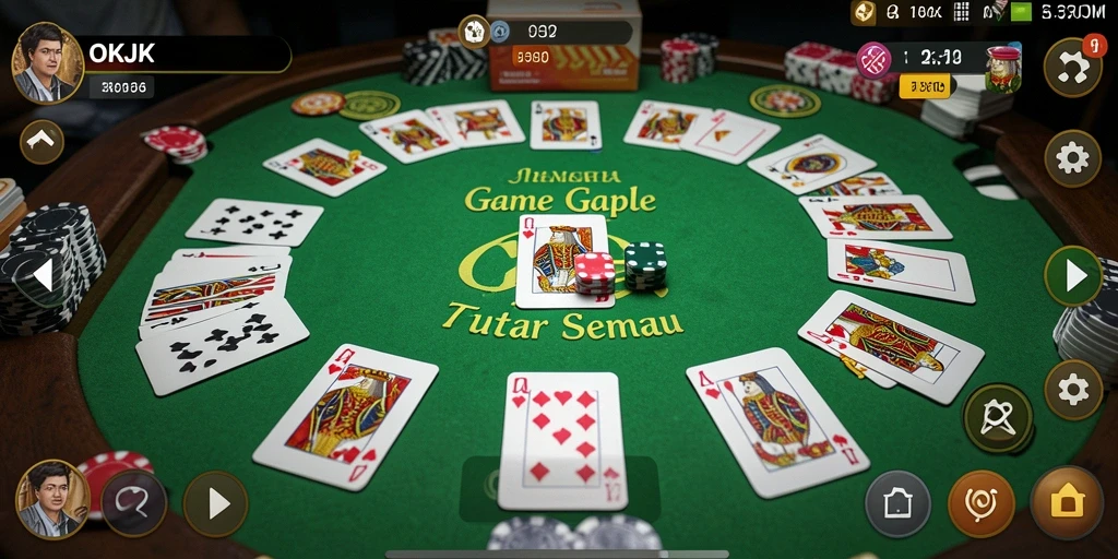 Tampilan captivating gameplay Gaple yang menghibur.