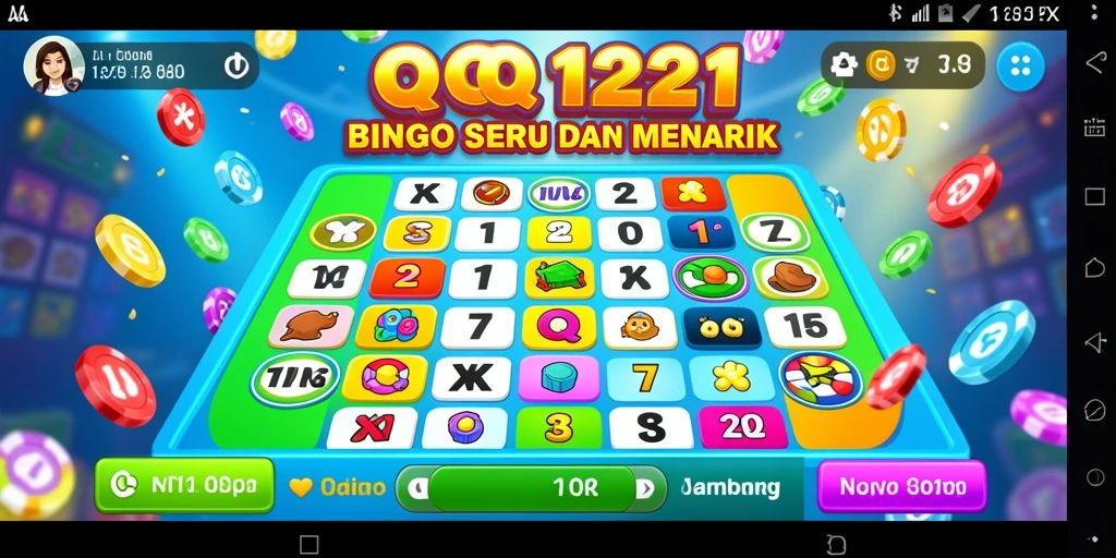 Screenshot gameplay QQ1221 dengan momen seru permainan Bingo.