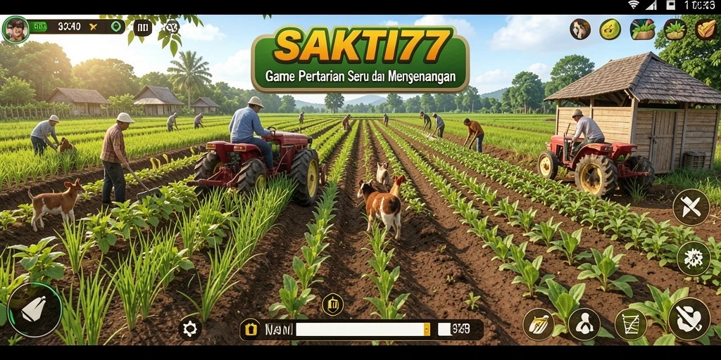 Tampilan gameplay menarik dalam SAKTI77 dengan ladang yang luas.