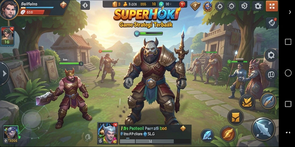 Tampilan gameplay yang intens dan menarik dari SUPERHOKI.