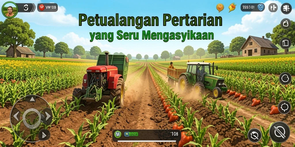 Tampilan gameplay VW108 yang menakjubkan dalam pertanian.